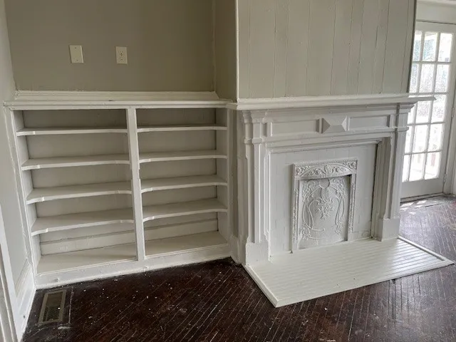 a view of a livingroom with a staircase