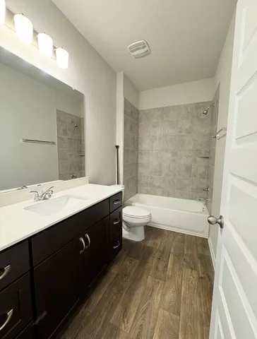 an empty room with closet