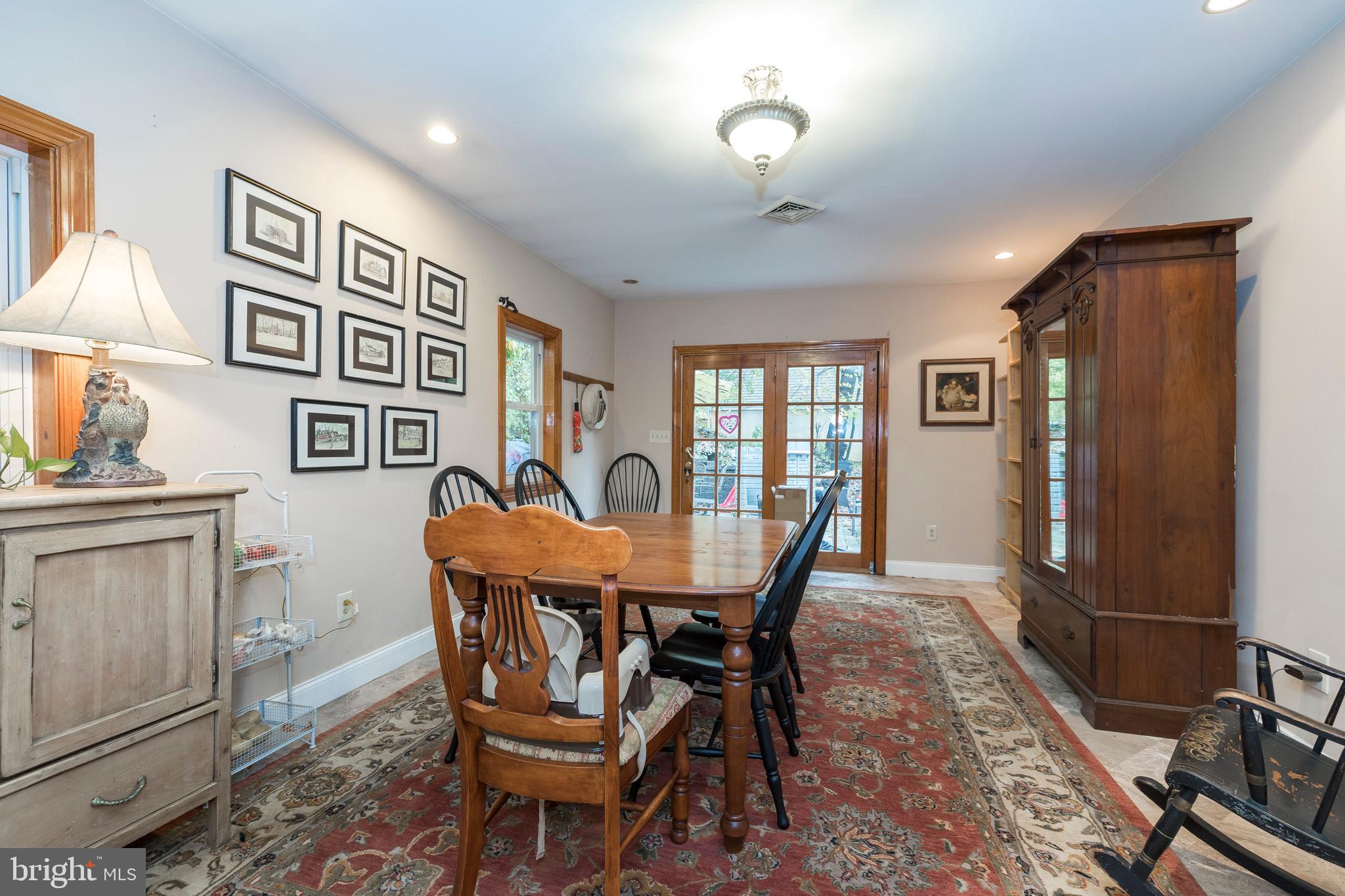 29 Hollow Road Paoli, PA 19301 - Photo 9 of 22 Dining Area with French Door to Patio