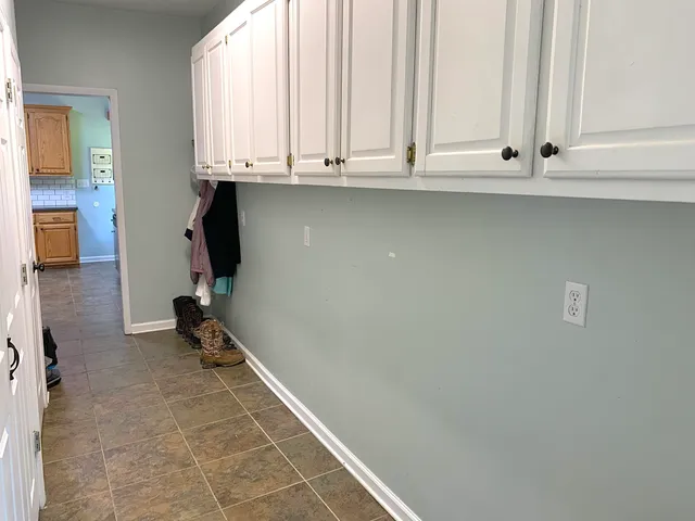 a view of a storage and utility room