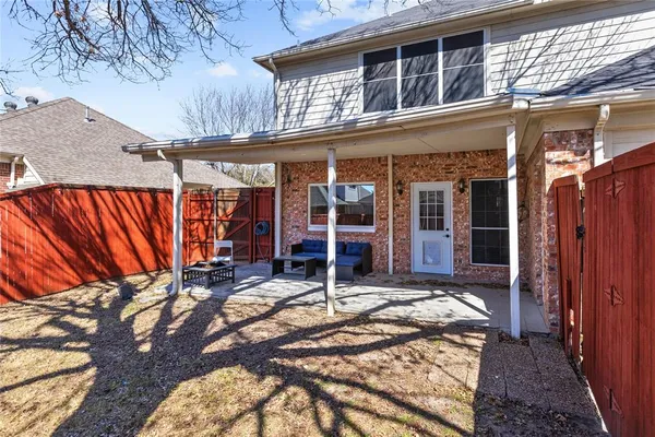 a view of a house with a patio