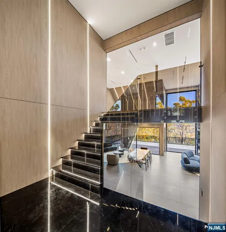 a view of kitchen and dining room with furniture
