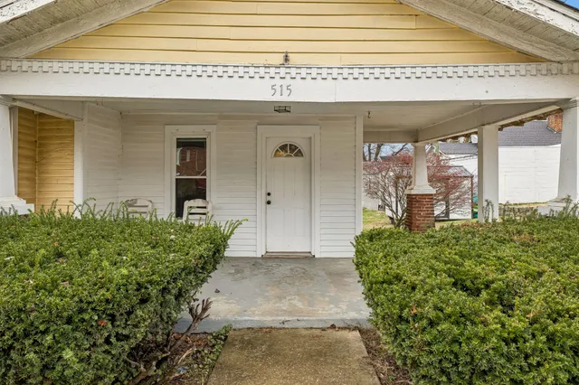 a view of a house with yard and plants