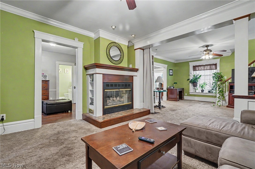 543 Fouse Avenue Akron, OH 44310 - Photo 25 of 50 View of the living room from the other side, looking into the sitting room and first floor full bathroom.