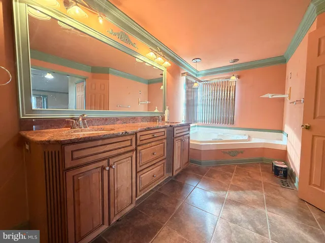 a bathroom with a sink a bathtub and a shower