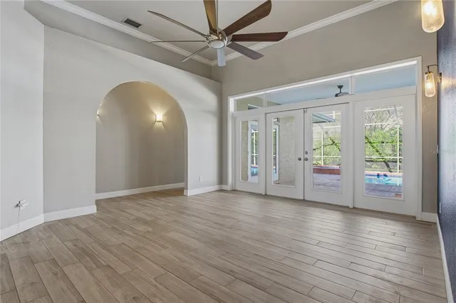 a kitchen with a stove and a refrigerator