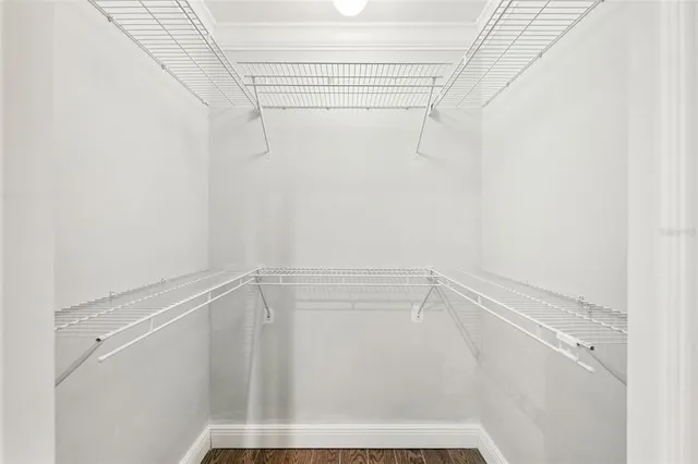 a view of small space with racks on the wall