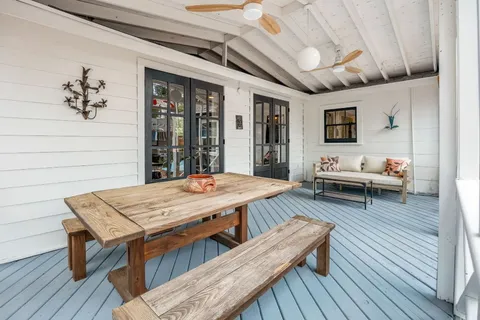 a outdoor space with furniture