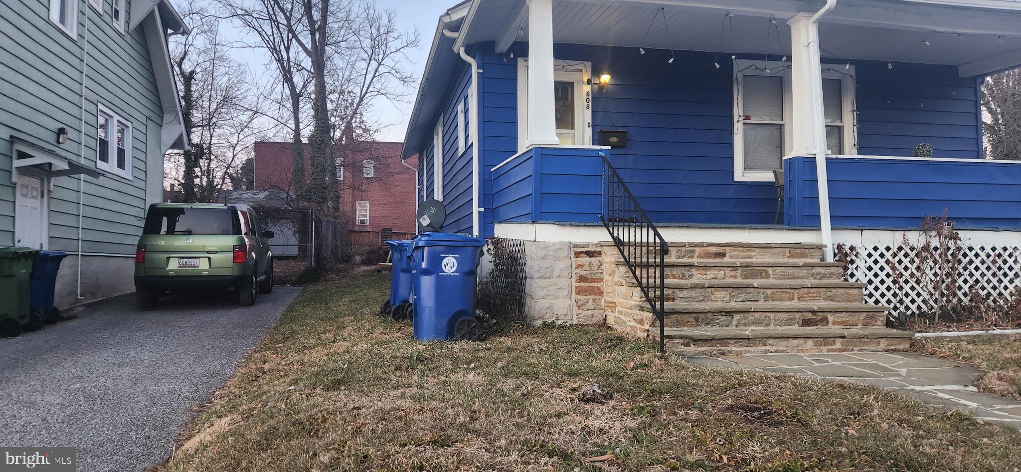 608 Tunbridge Road Baltimore, MD 21212 - Photo 2 of 8 Left side of home next to neighbor