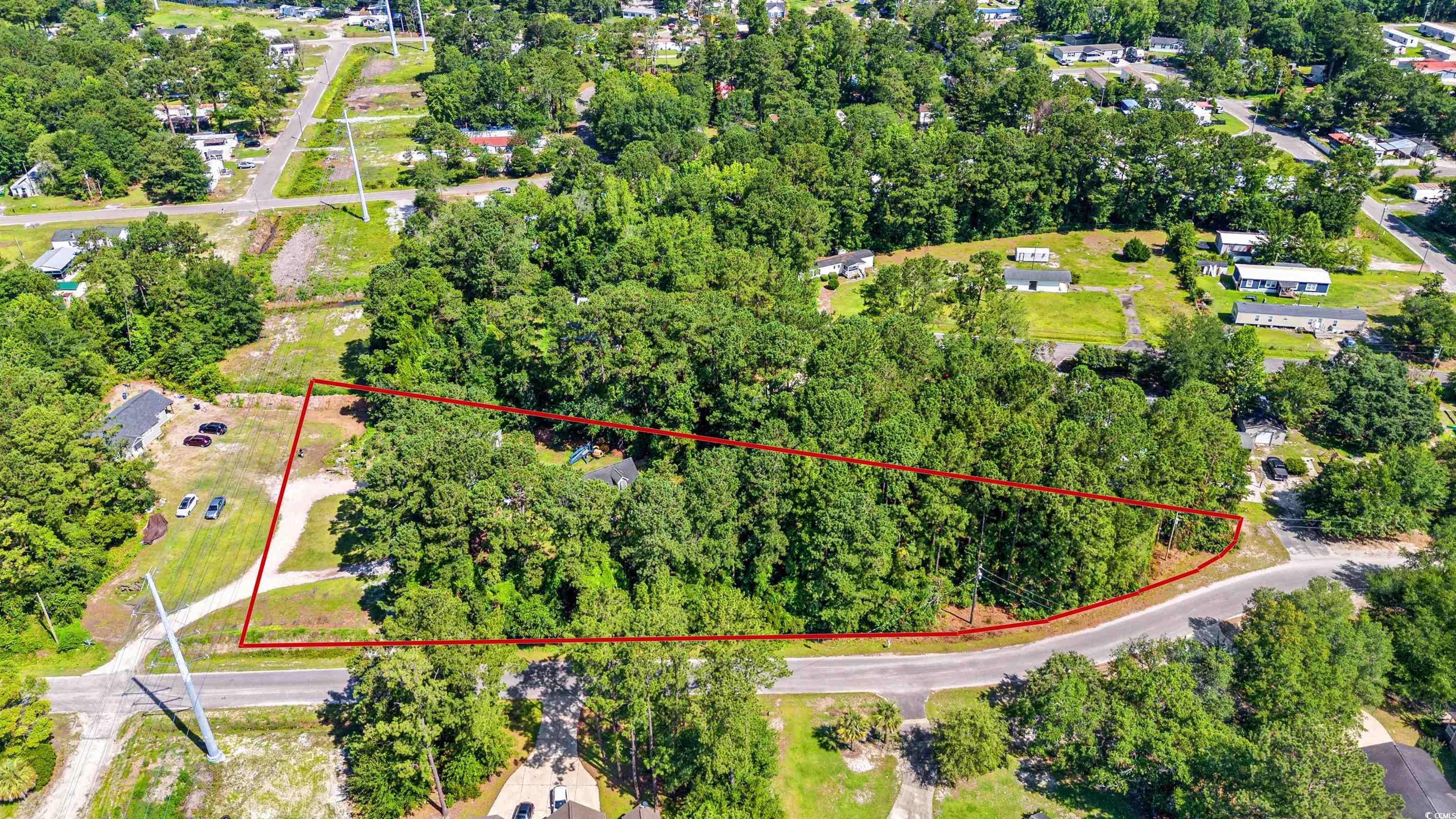 938 Fox Hollow Road Conway, SC 29526 - Photo 38 of 39 Aerial overview of property's location with property boundaries highlighted