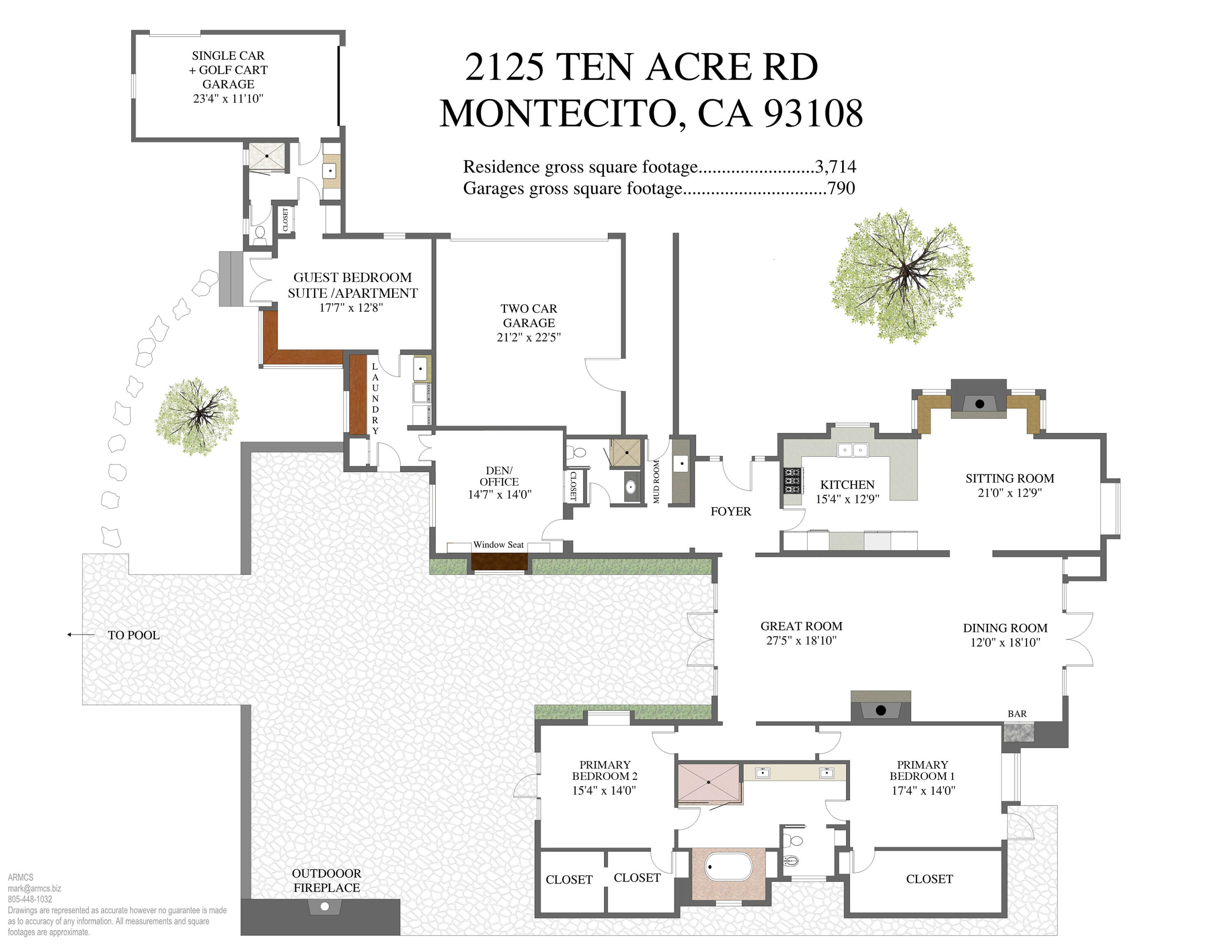 2125 10 Acre Road Santa Barbara, CA 93108 - Photo 37 of 37 Floor Plan