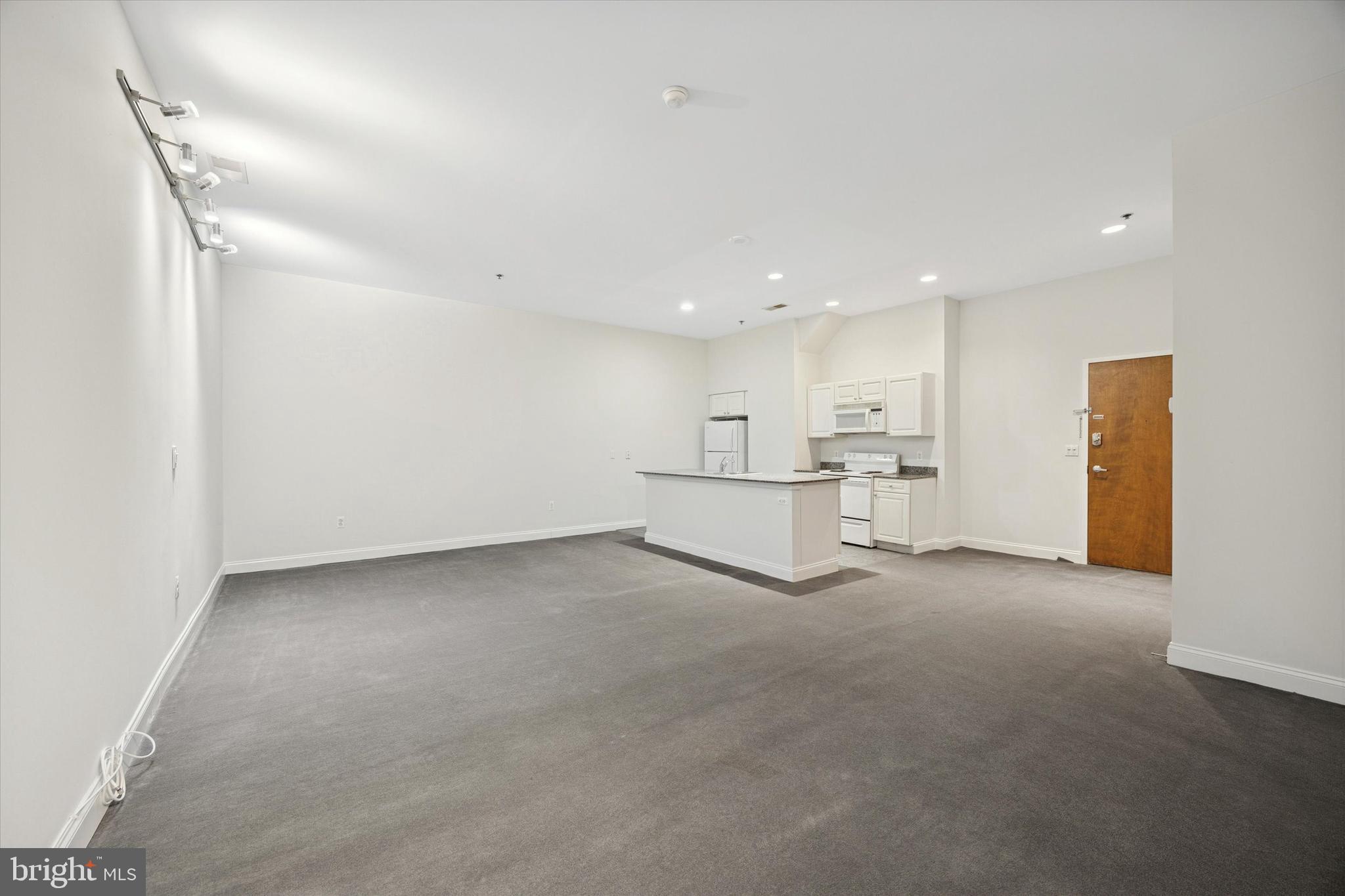 1001 Chestnut Street, Unit 205W Philadelphia, PA 19103 - Photo 12 of 25 a view of a livingroom with kitchen appliances and cabinets