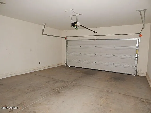 a view of a garage