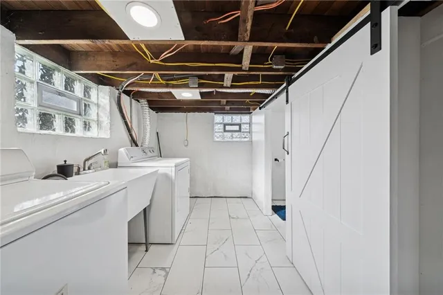 a view of storage and utility room