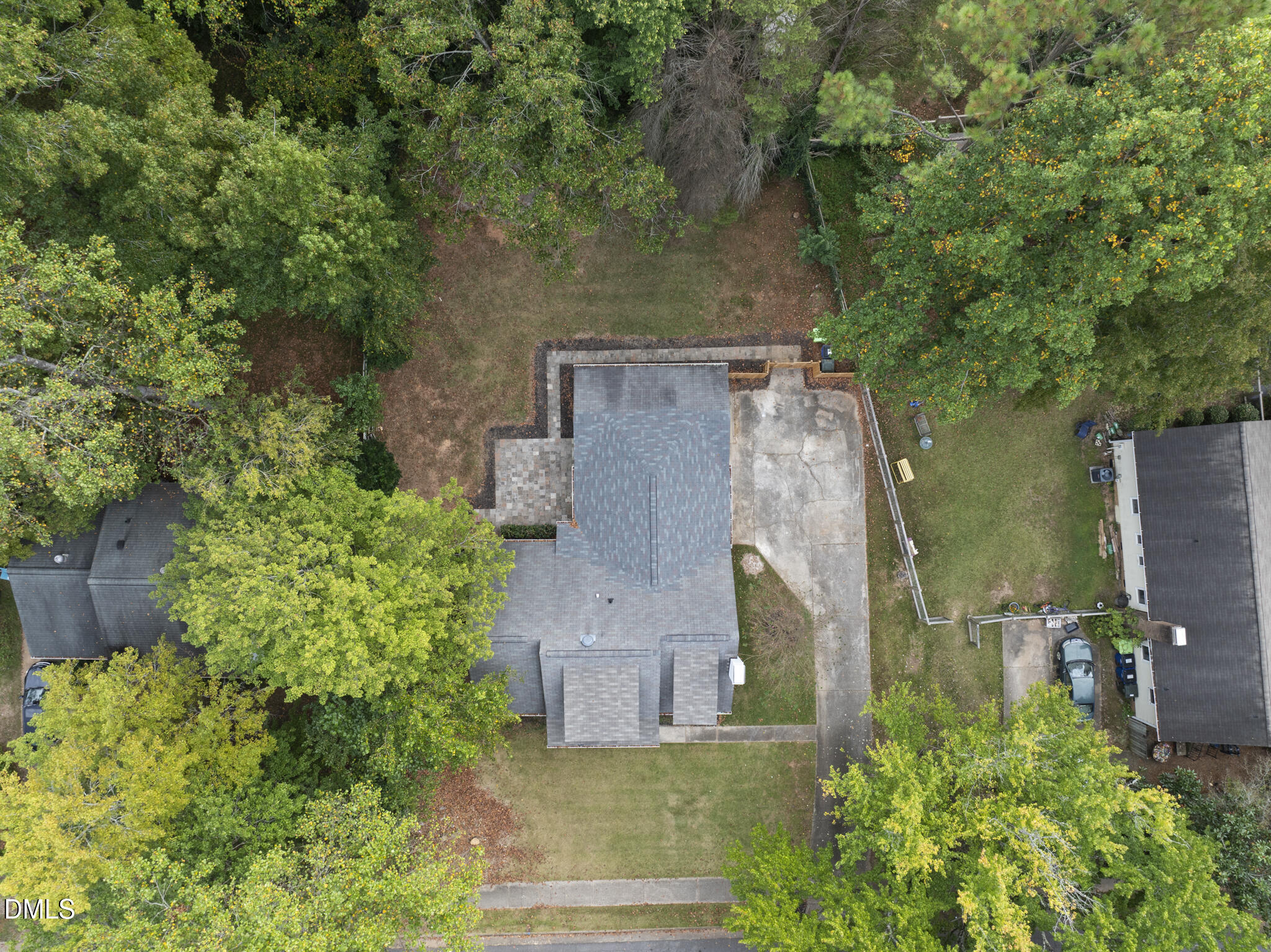 7804 Brandyapple Drive Raleigh, NC 27615 - Photo 54 of 58 an aerial view of a house with a yard