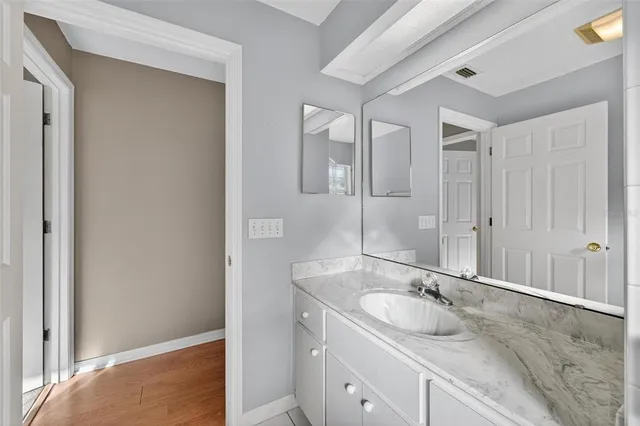 an aerial view of residential building and ocean view