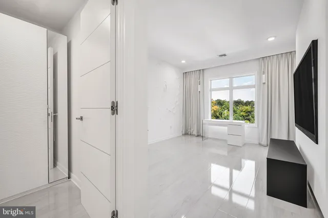 a view of hallway with window