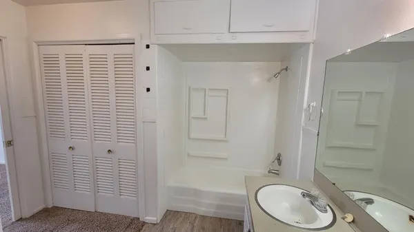 an empty room with a window