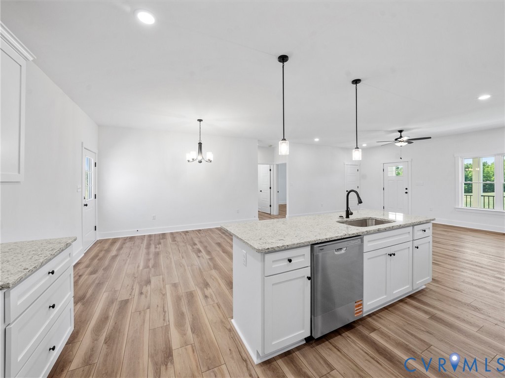 3289 Cumberland Road Cumberland, VA 23040 - Photo 9 of 29 a view of a kitchen counter space a sink and wooden floor