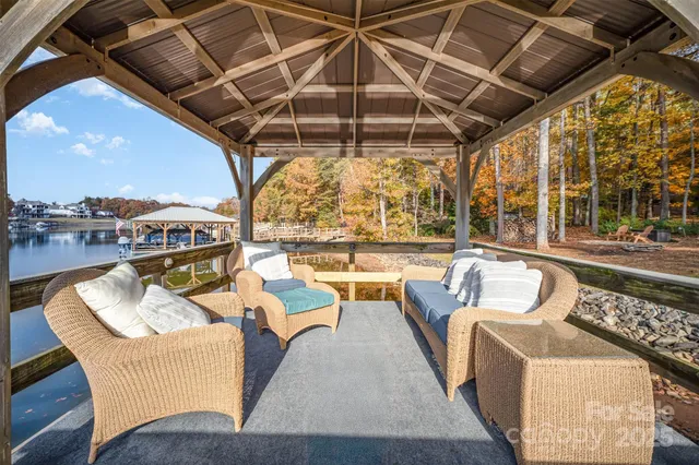 a outdoor living space with furniture