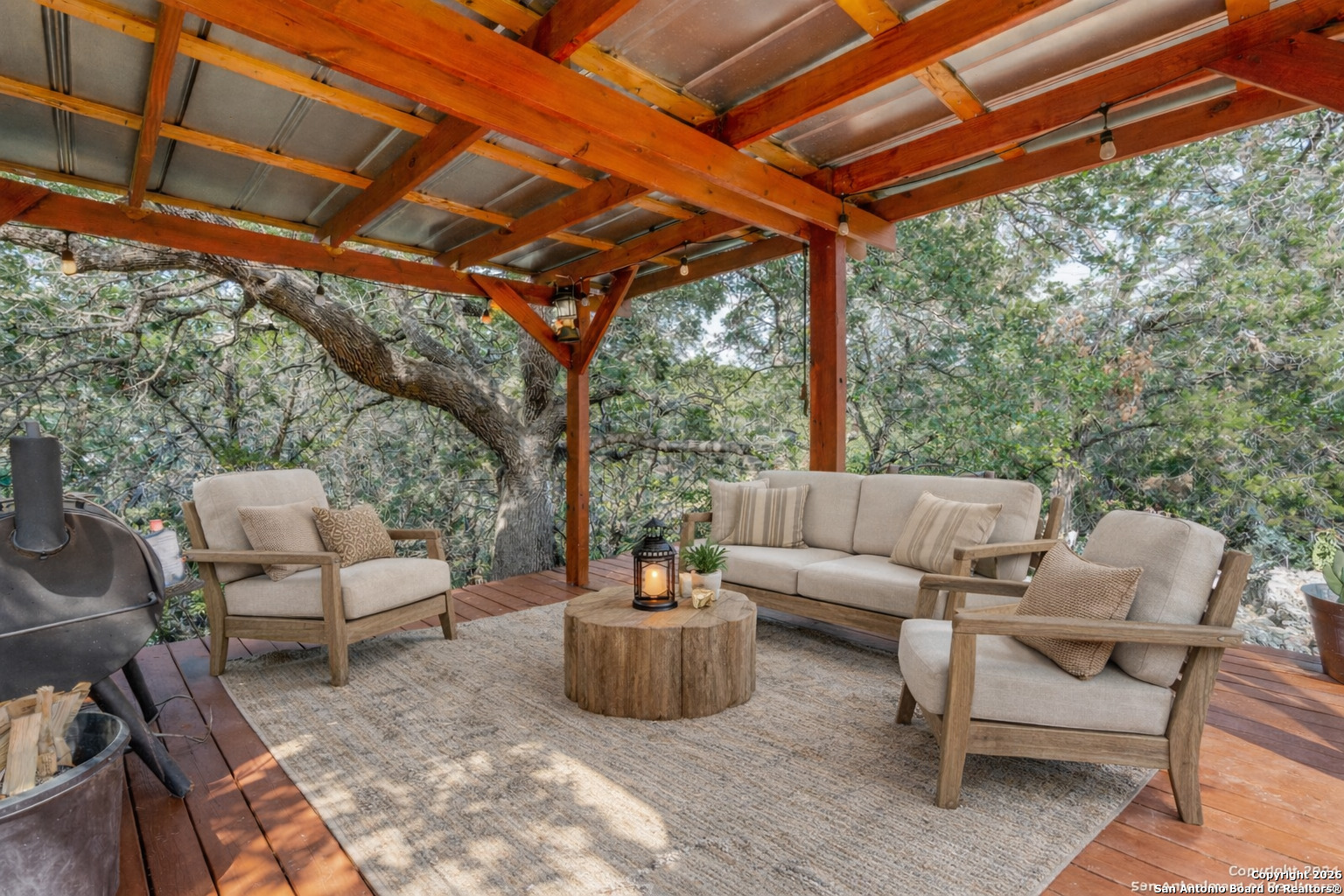 1609 Winding Creek Trail Spring Branch, TX 78070 - Photo 15 of 20 a outdoor living space with furniture and garden view