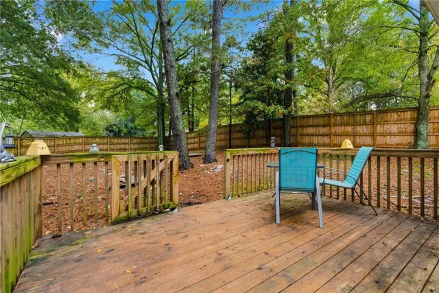 a view of backyard with green space
