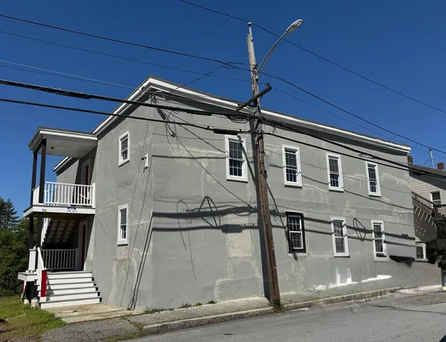 a front view of a building