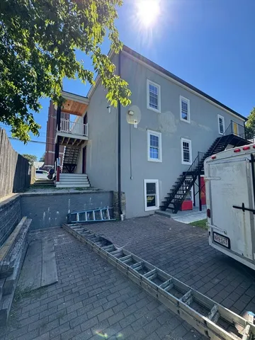a view of a house with a patio