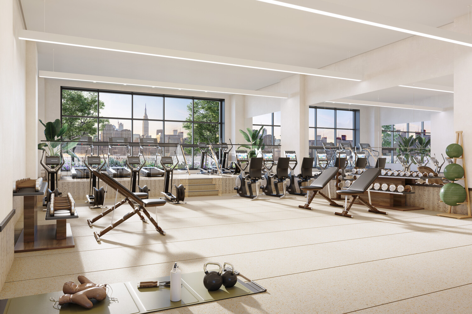 29 Huron Street, Unit 2AW Brooklyn, NY 11222 - Photo 11 of 17 a view of a room with gym equipment