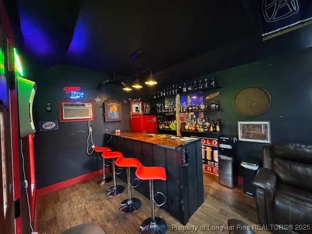 a group of people sitting outside of a room