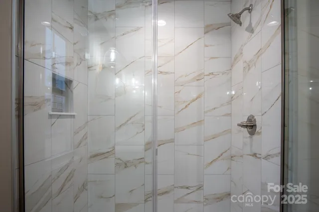 a bathroom with shower