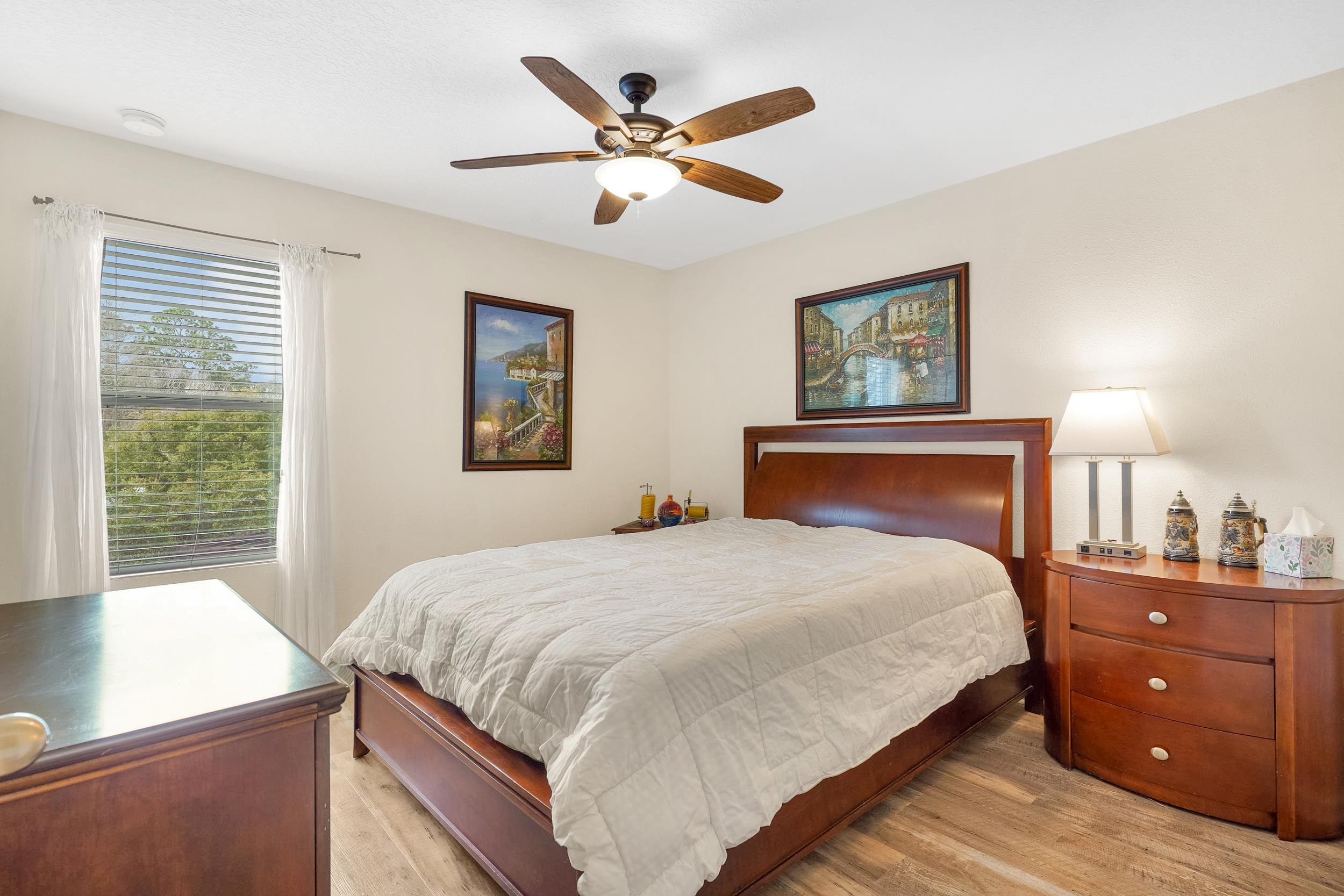 167 Codman Drive St. Augustine, FL 32084 - Photo 28 of 40 Bedroom featuring light wood-style floors and a ceiling fan