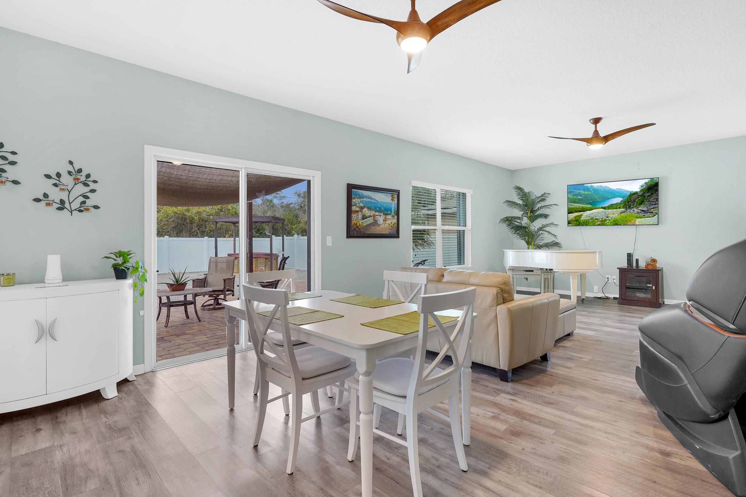 167 Codman Drive St. Augustine, FL 32084 - Photo 8 of 40 Dining area with a ceiling fan and light wood-style floors