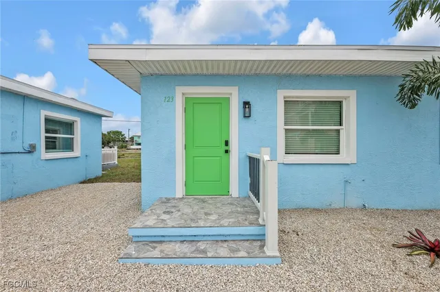 a front view of a house