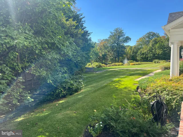 a view of a yard with an outdoor space