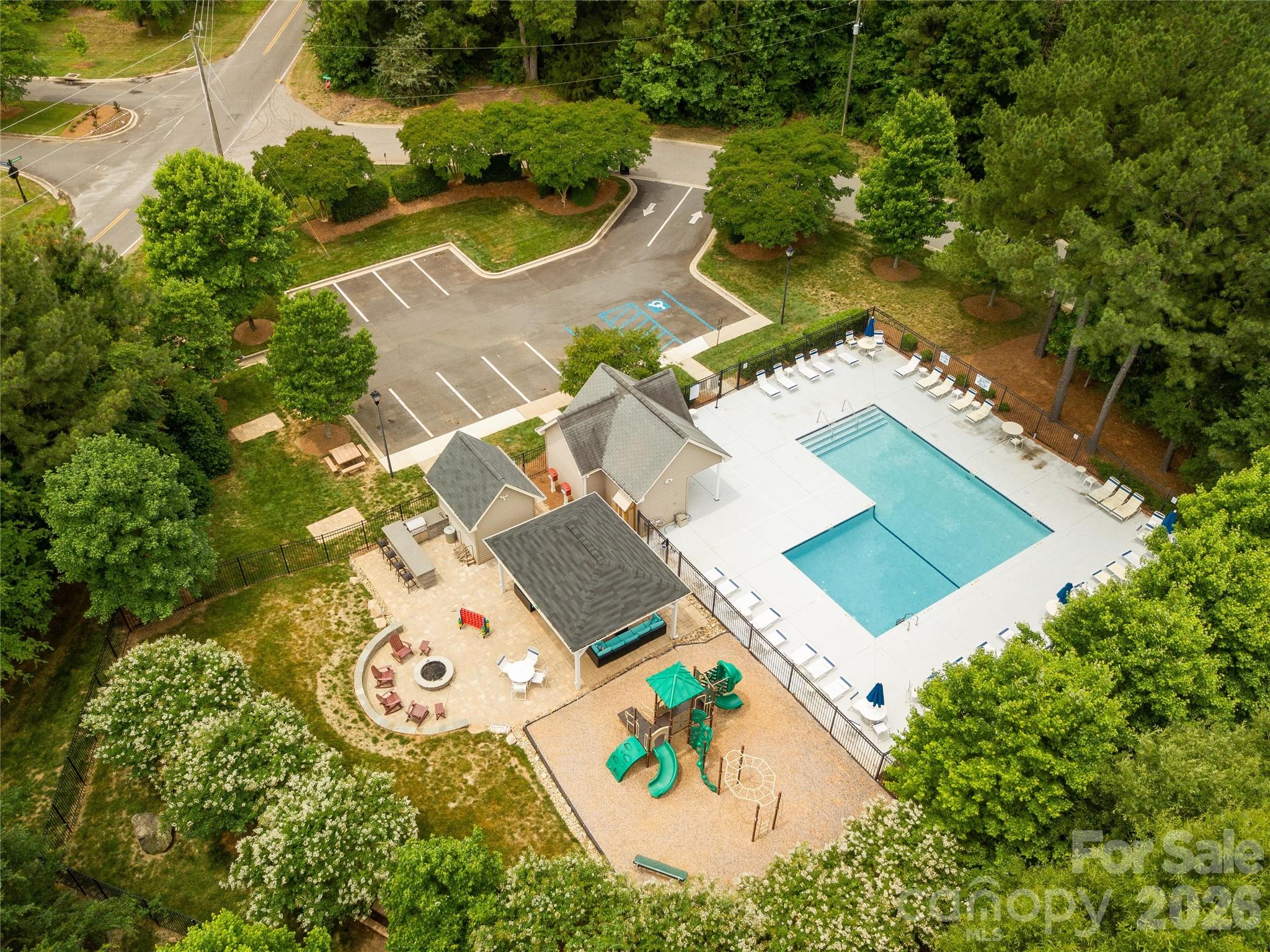 879 Ivy Trail Way Fort Mill, SC 29715 - Photo 40 of 44 an aerial view of a house with a garden