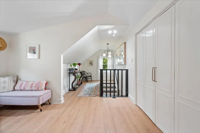 a livingroom with furniture and entryway