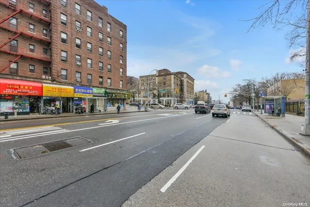 a view of city with tall buildings