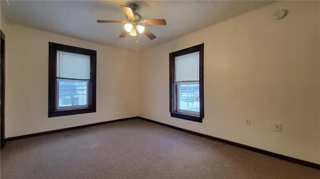 an empty room with a window