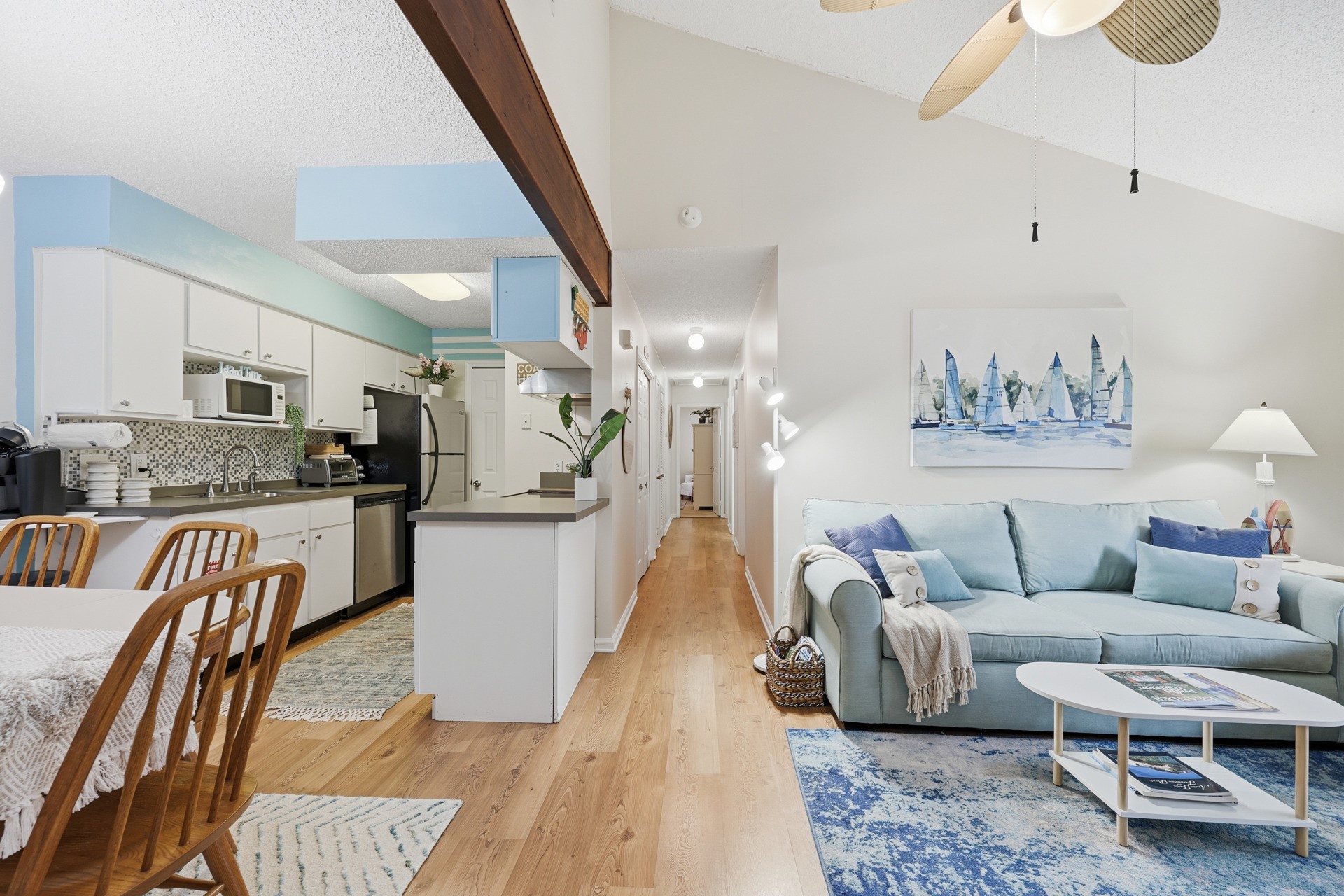 2886 Forest Ridge Drive, Unit U6 Fernandina Beach, FL 32034 - Photo 12 of 43 a living room with furniture and kitchen view