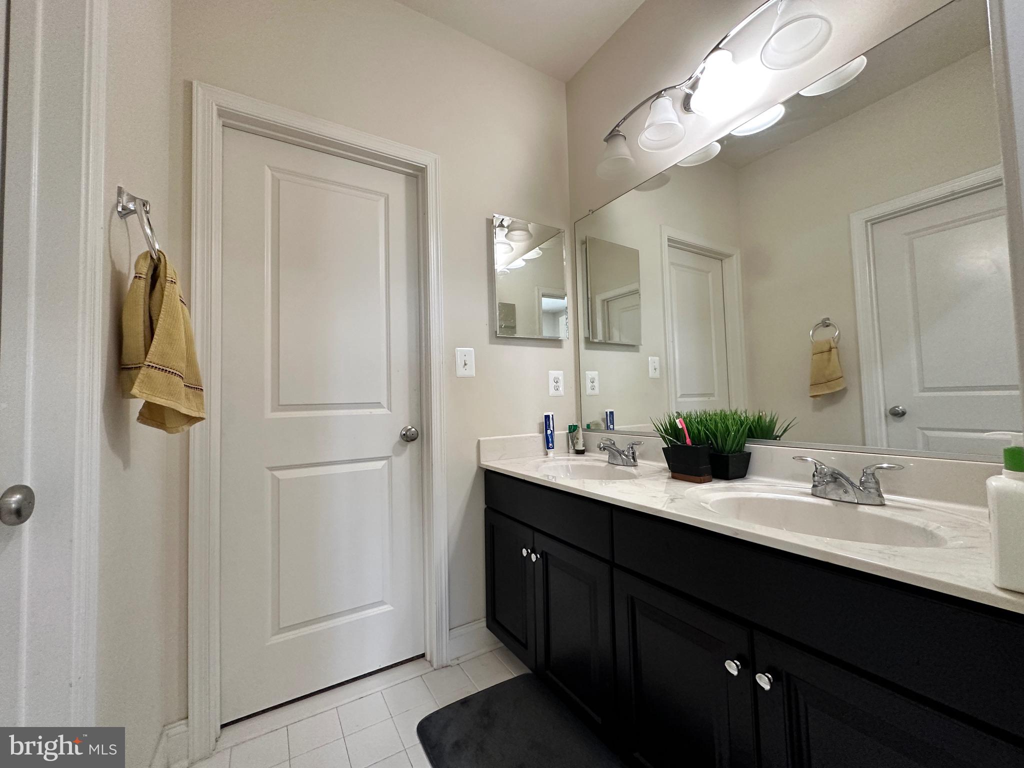 22611 Windsor Locks Square Ashburn, VA 20148 - Photo 24 of 53 a bathroom with a double vanity sink and mirror