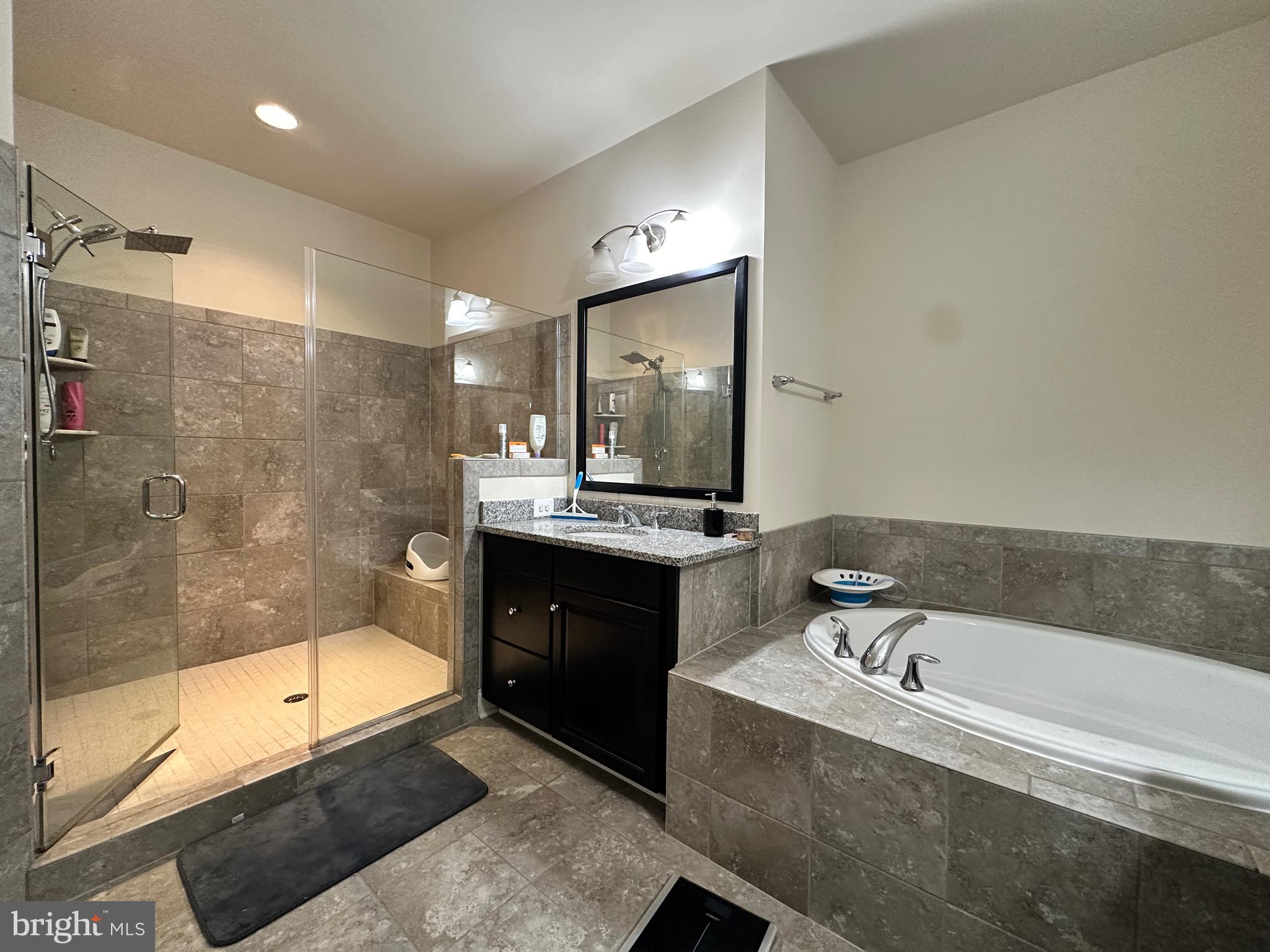 22611 Windsor Locks Square Ashburn, VA 20148 - Photo 37 of 53 a bathroom with a bathtub shower sink and mirror