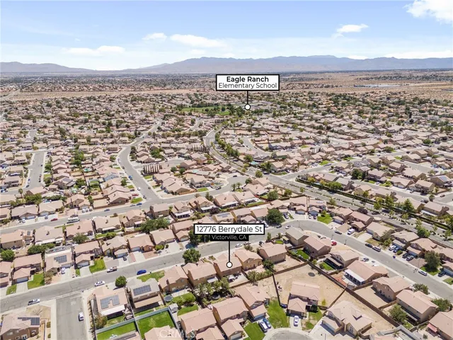 a view of a building with sitting area