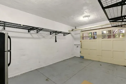a view of a garage