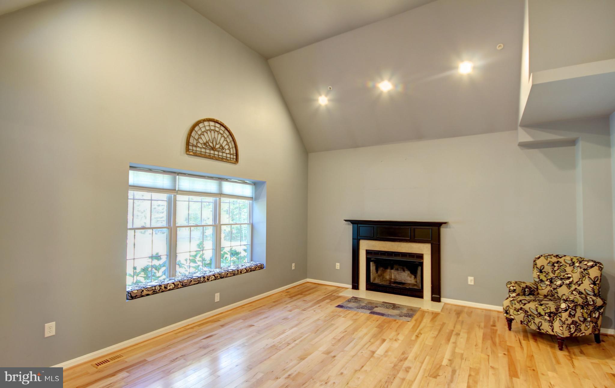 9020 Race Track Road Bowie, MD 20715 - Photo 4 of 52 Family Room w/Vaulted Ceiling & Wood Fireplace