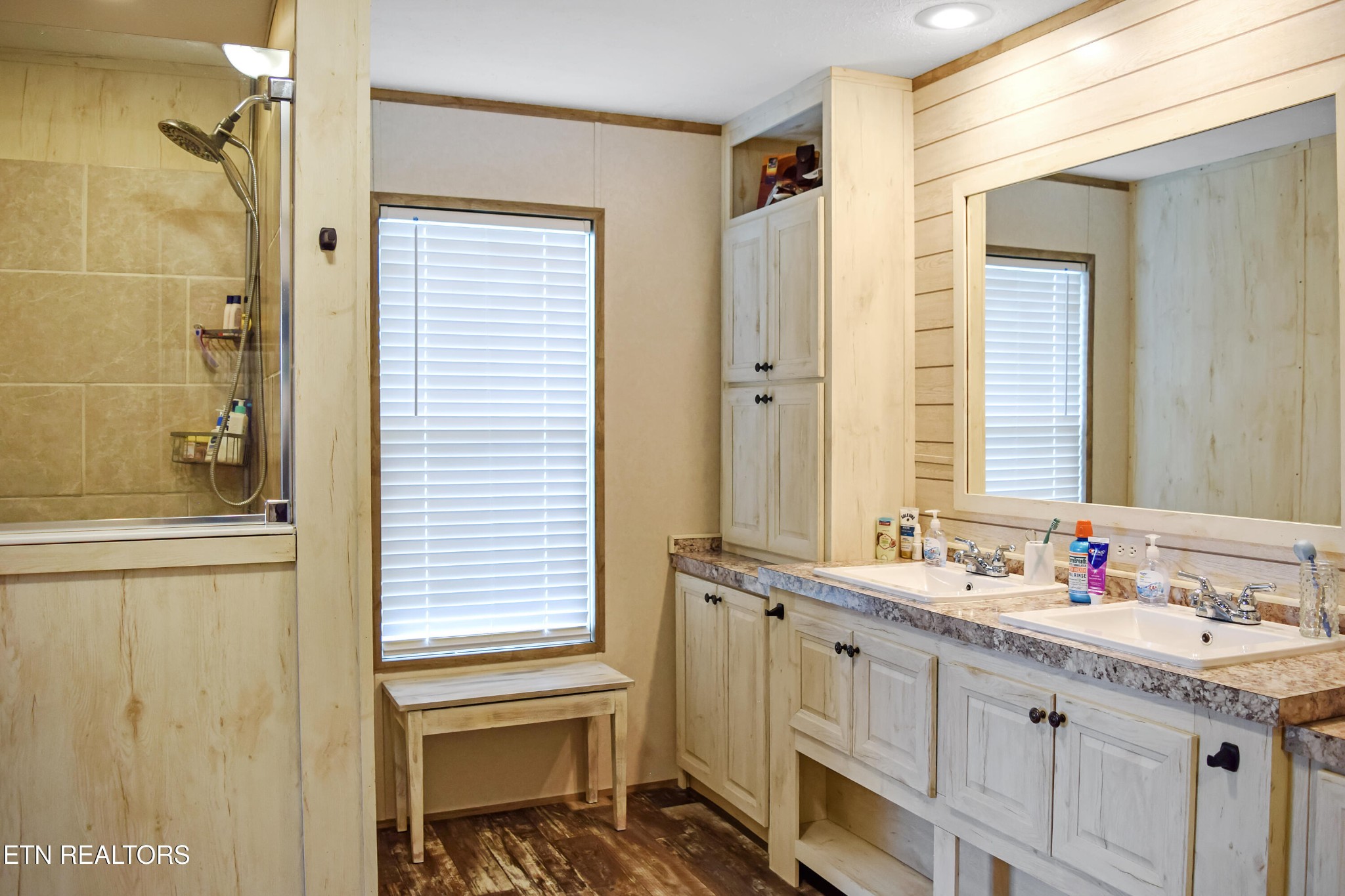 121 Watkins Road East Loudon, TN 37774 - Photo 19 of 26 a bathroom with a granite countertop sink and a mirror