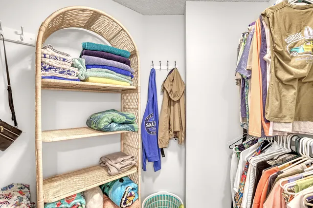 a bathroom with a tub and shower curtain
