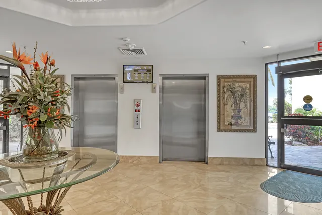 a view of a city with an ocean view