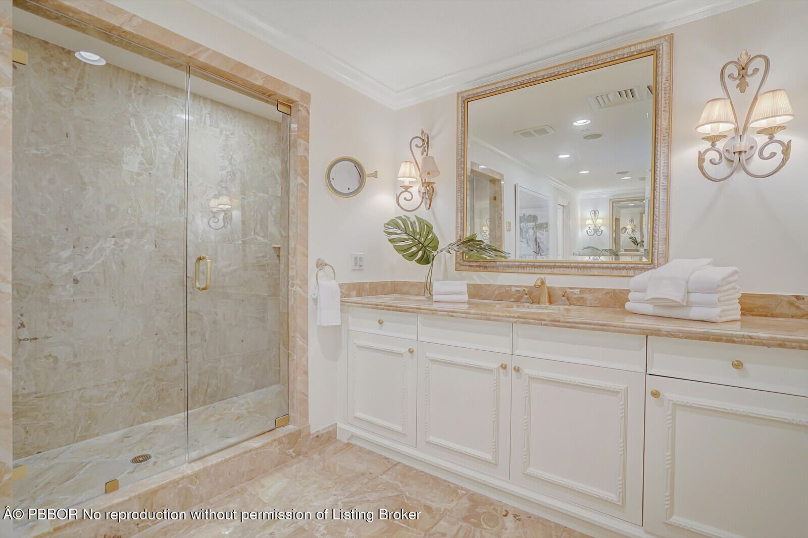 2 North Breakers Row, Unit ST2 Palm Beach, FL 33480 - Photo 18 of 30 a bathroom with a shower sink and mirror