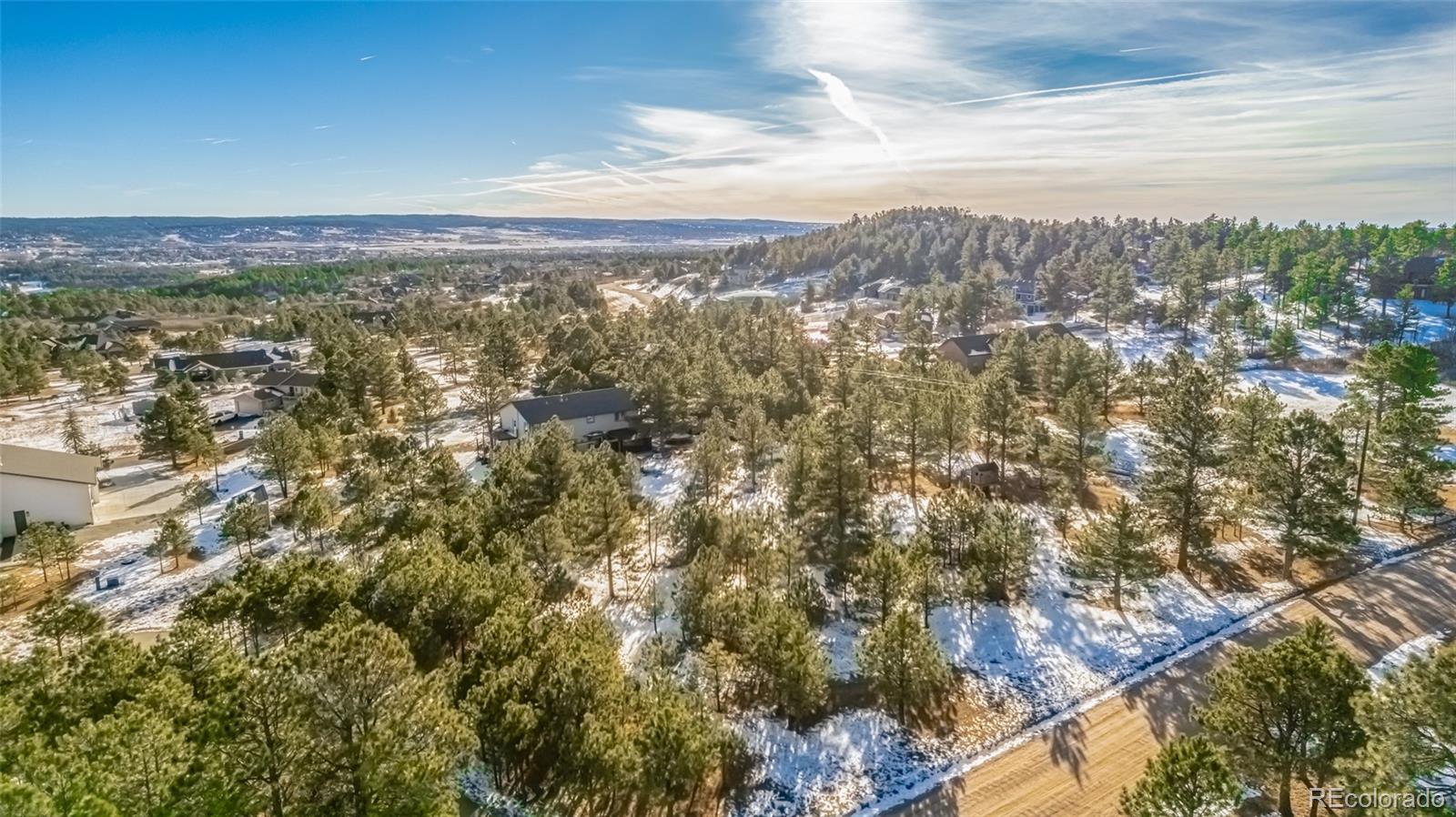 18325 Forest View Road Monument, CO 80132 - Photo 22 of 32 a view of city and mountain
